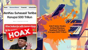 Cek Fakta: Hoaks Artikel Menkeu Suahasil Terlibat Korupsi 500 Triliun