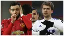 Manchester United akan mengawali Liga Inggris 2021/2022 pada pekan pertama menghadapi Leeds United di Old Trafford, Sabtu (14/8/2021) sore WIB. Aksi amunisi baru, Jadon Sancho tentu menarik untuk ditunggu. Berikut 6 pemain kunci dari kedua tim. (Foto: Kolase AFP)