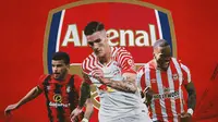 Arsenal - Benjamin Sesko, Dominic Solanke, Ivan Toney (Bola.com/Adreanus Titus)