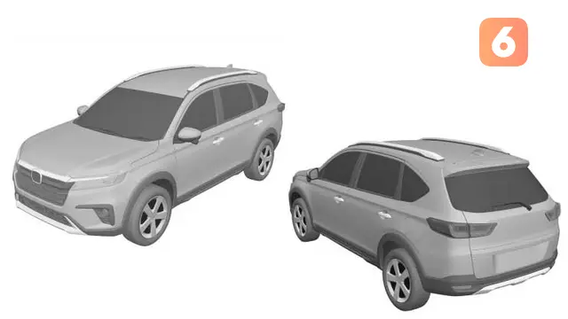 Gambar paten All New Honda BRV yang terdaftar di DJKI