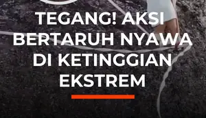 Tegang! Aksi Bertaruh Nyawa di Ketinggian Ekstrem