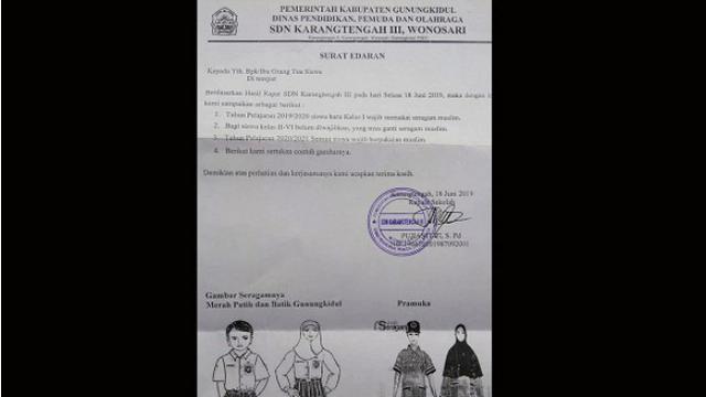 Heboh Surat Edaran Sdn Karangtengah Iii Gunungkidul