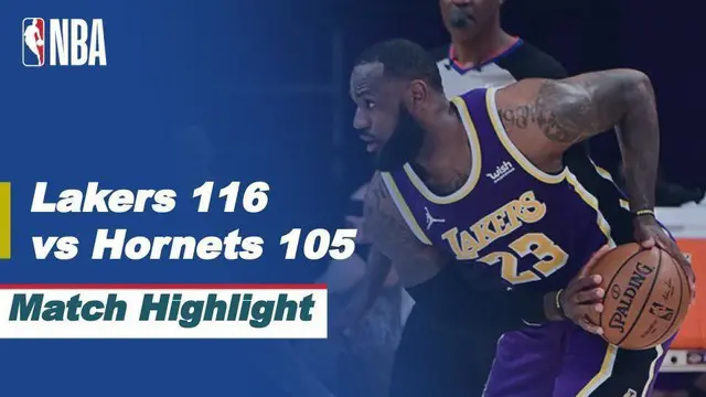 Berita video highlights NBA, LA Lakers taklukkan Charlotte Hornets 116-105, Jumat (19/3/21).