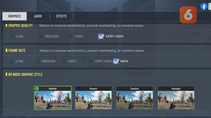 <p>Setelan Grafis dan Frame Rate Call of Duty Mobile di Realme GT Neo 3</p>