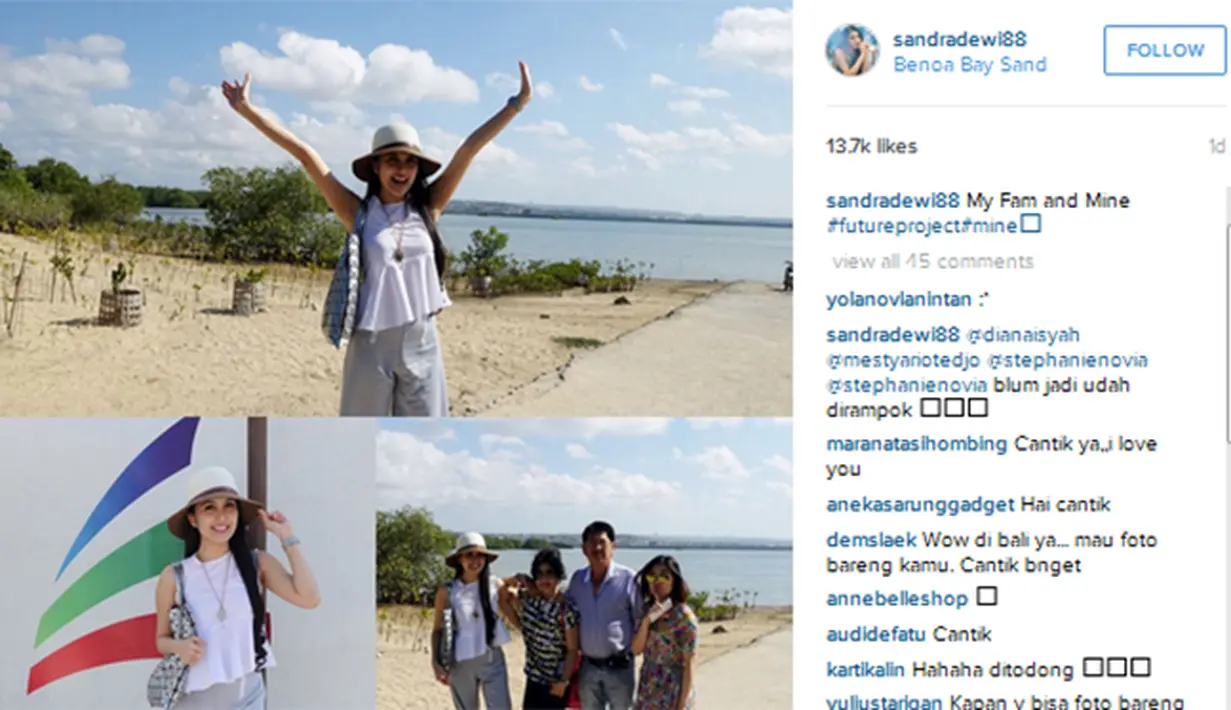(Via Instagram/@Sandradewi88)