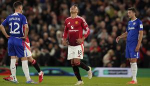 Gelandang Manchester United, Casemiro, menyumbangkan satu gol saat timnya menang 4-1 atas Athletic Bilabo pada laga leg kedua semifinal Liga Europa musim ini di Old Trafford, Jumat (9/5/2025) dini hari WIB. Hasil itu membuat MU melenggang ke final dengan agregat 7-1. (AP Photo/Dave Thompson)