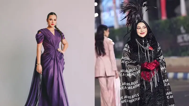 Adu gaya Aurel Hermansyah dengan Raisa Andriana di Jember Fashion Carnival (JFC) 2024