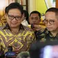 Ketum Partai Golkar, Airlangga Hartarto memberi keterangan usai acara Pembekalan Caleg DPR RI Partai Golongan Karya di Jakarta, Rabu (19/12). Pembekalan diadakan dalam rangka persiapan menghadapi Pemilu 2019 mendatang. (Liputan6.com/Immanuel Antonius)