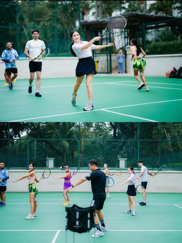 Prilly dan Reza Main Tenis