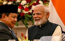 FOTO: Momen Keakraban Presiden  Prabowo Subianto Bersama Perdana Menteri India Narendra Modi