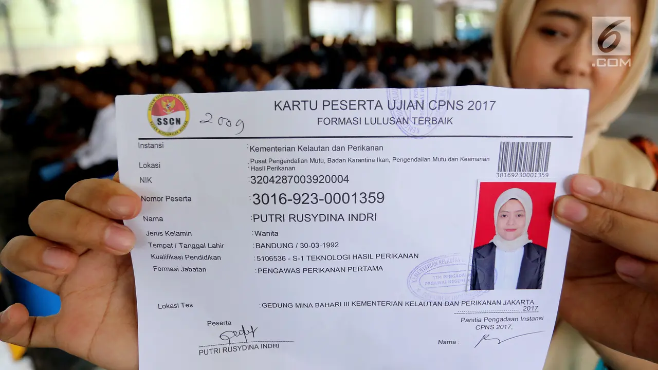Ilustrasi Kartu Ujian CPNS (Liputan6.com/Johan Tallo)