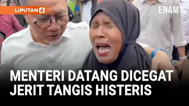 Momen Menteri Zulkifli Hasan Dicegat Tangis Histeris Warga Padang