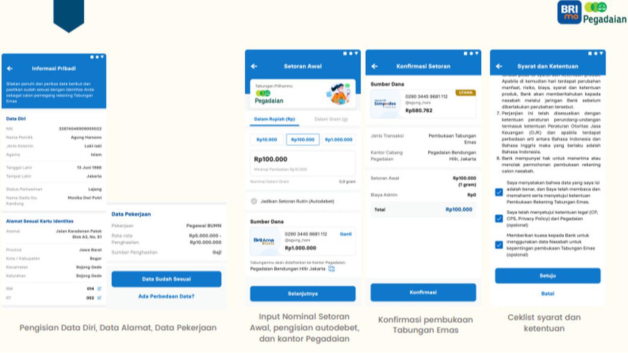 Cara Pembukaan Tabungan Emas di BRImo