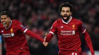 Penyerang Liverpool, Mohamed Salah, mengaku masih berhubungan baik dengan seluruh pemain dan suporter AS Roma. (AFP/Anthony Devlin)