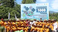 Antam UBP Nikel Maluku Utara melakukan penanaman 1000 pohon buah di Kebun Binaan CSR milik perusahaan di Desa Geltoli Kecamatan Maba Kabupaten Halmahera Timur pada Rabu, (13/12/2023).