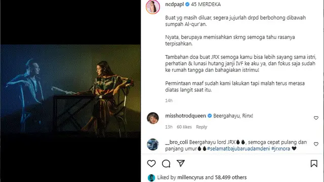 Jerinx SID ulang tahun Nora Alexandra tagih janji