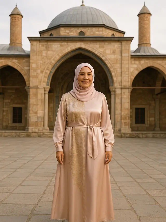 Gamis Elegan untuk Ibu-Ibu Usia 50-an