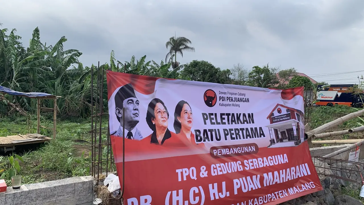 Peletakan batu pertama pembangunan rumah tahfiz pdip di kabupaten malang.
