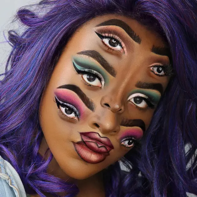 Belajar Otodidak, 7 Hasil Ilusi Optik Wanita dari Makeup Ini Bikin Takjub