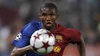 Mantan striker Barcelona, Samuel Eto'o. (AFP/Filippo Monteforte)