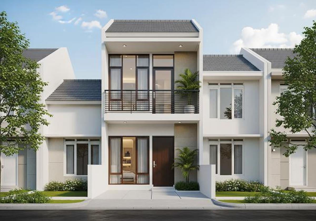 7 Desain Tampak Depan Rumah Mungil dengan Balkon Mini, Panduan untuk Hunian Estetik dan Fungsional