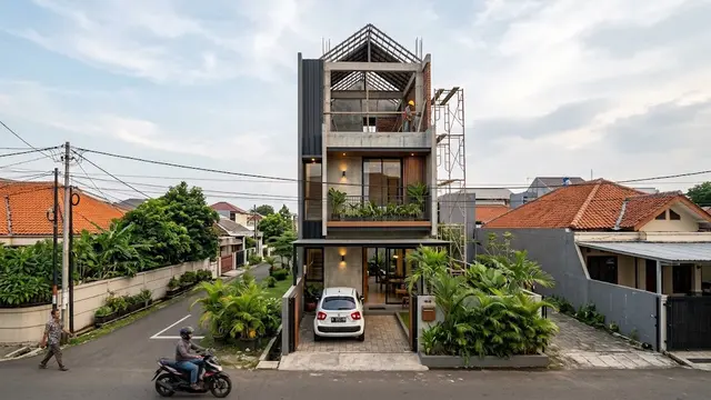 Desain Rumah Inovatif untuk Kavling Kecil dan Memanjang/AI Generated