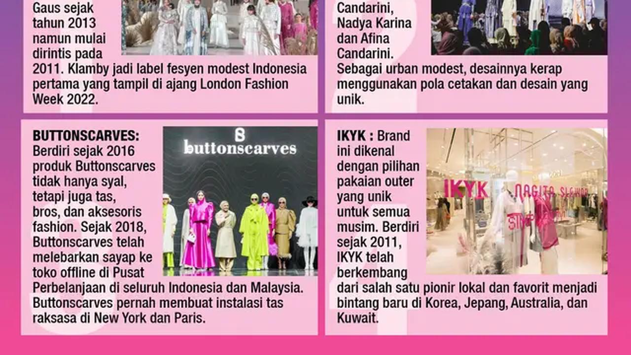 Infografis Brand Modest Fashion Lokal. (Liputan6.com/Abdillah)