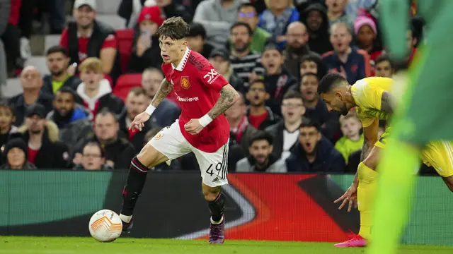 Foto: Main Bareng Sang Idola Cristiano Ronaldo di Liga Europa, Alejandro Garnacho Ukir Debut Sebagai Starter Bersama MU
