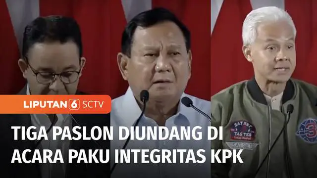 VIDEO: Pasangan Anies-Imin, Prabowo-Gibran, dan Ganjar-Mahfud Datangi Kantor KPK