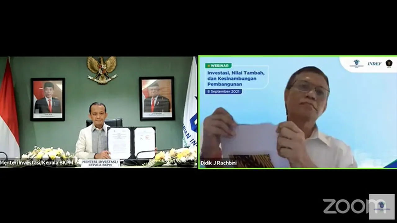 Kementerian Investasi/BKPM  melakukan penandatanganan Nota Kesepahaman dengan Institute for Development of Economics and Finance (INDEF) dan Ikatan Alumni Universitas Brawijaya