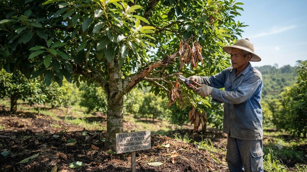 Pemangkasan Cabang Rusak Alpukat