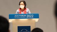 Presiden Kelima RI Megawati Soekarnoputri saat menghadiri welcoming dinner Jeju Peace Forum 2022. (Foto: Dokumentasi PDIP).