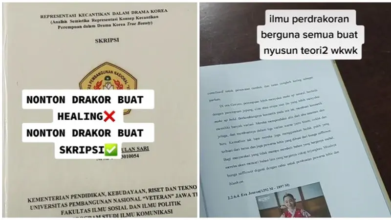 Drama Korea Jadi Inspirasi, Judul Skripsi Mahasiswa Ini Unik dan Menarik