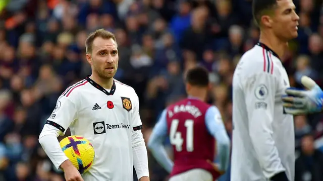 Gelandang Manchester United, Christian Eriksen.