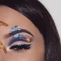 Eyeshadow bergambar lucu yang bikin gemes. (via: Instagram/nasiabelli)