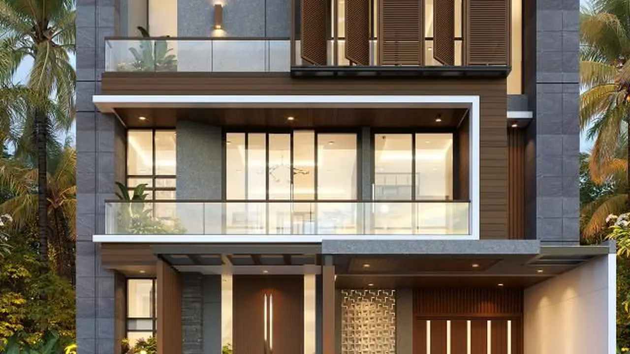 Desain Rumah 3 Lantai Kotak Simpel