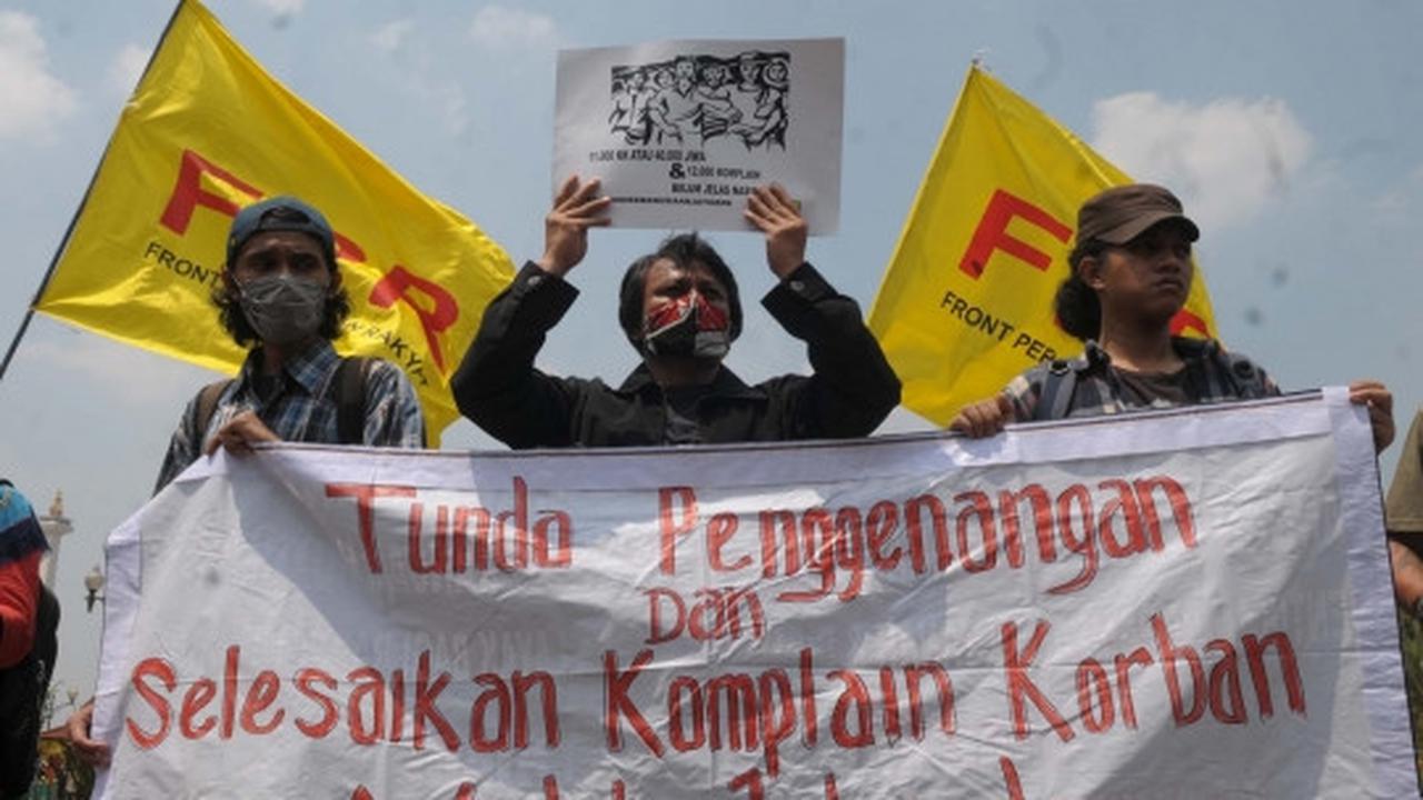 Massa datangi Istana menolak penggenangan Waduk Jatigede