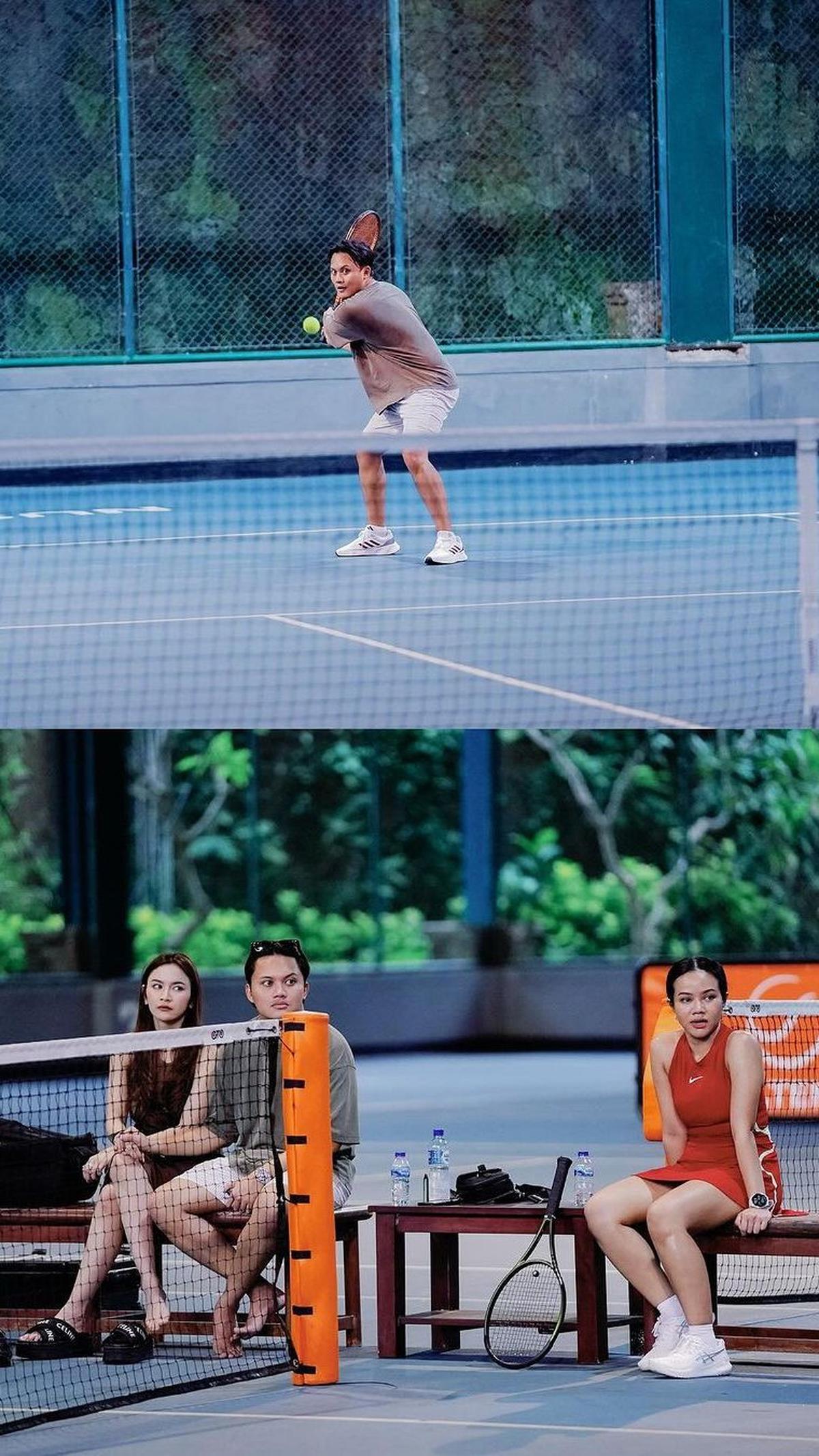 Honeymoon Diselingi dengan Olahraga Tenis&nbsp; <br>