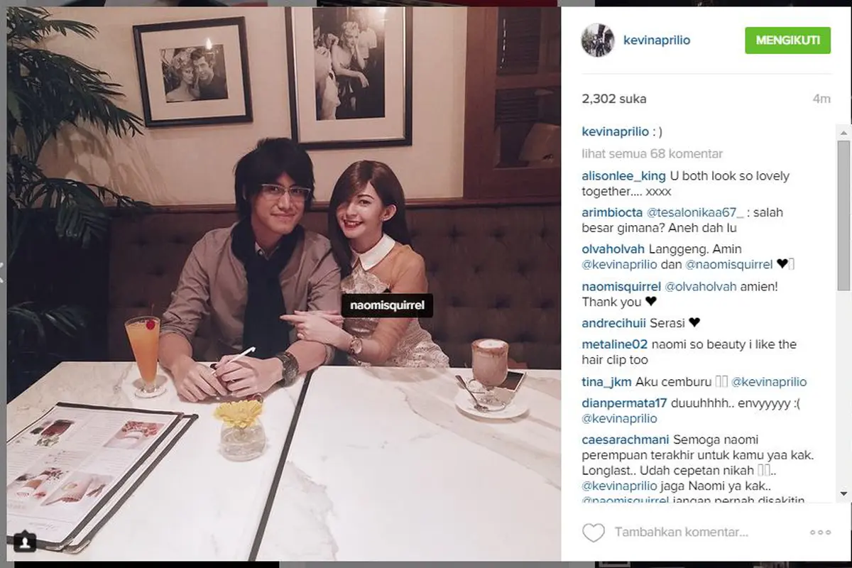 Kevin Aprilio dan Naomi Lee