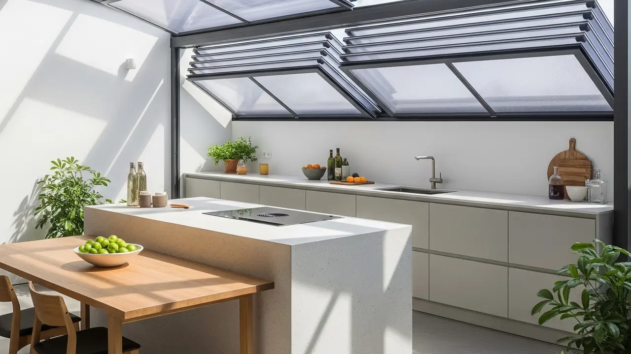 Model Atap Dapur Terbuka Minimalis (Image by Gemini AI)