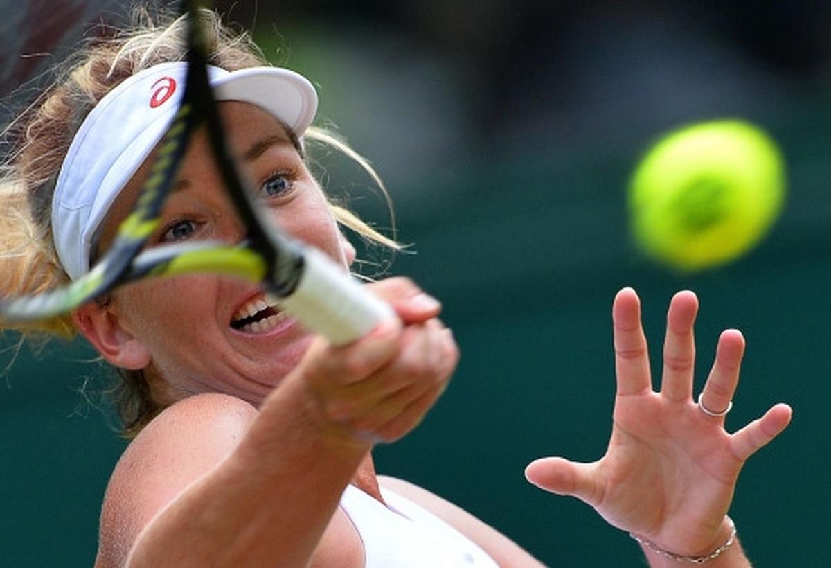 Ekspresi kocak petenis cantik dunia di kejuaraan Wimbledon