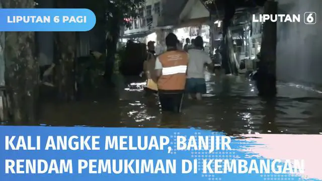 Banjir yang melanda wilayah Kembangan, Jakarta Barat, sejak Jumat (15/07) belum surut. Puluhan rumah yang berada di Kampung Pondok Cabe, Kembangan, masih terendam banjir luapan Kali Angke setinggi 40 cm hingga 1 meter.