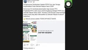 Cek Fakta: Tidak Benar Link Pendaftaran PPPK Guru Sekolah Rakyat 2026