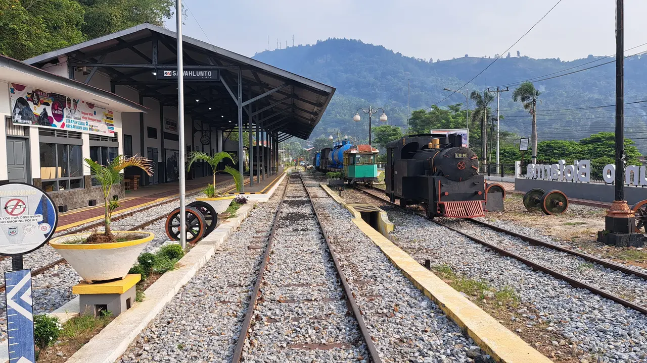 Potres stasiun kereta api di Sawahlunto. (Istimewa)