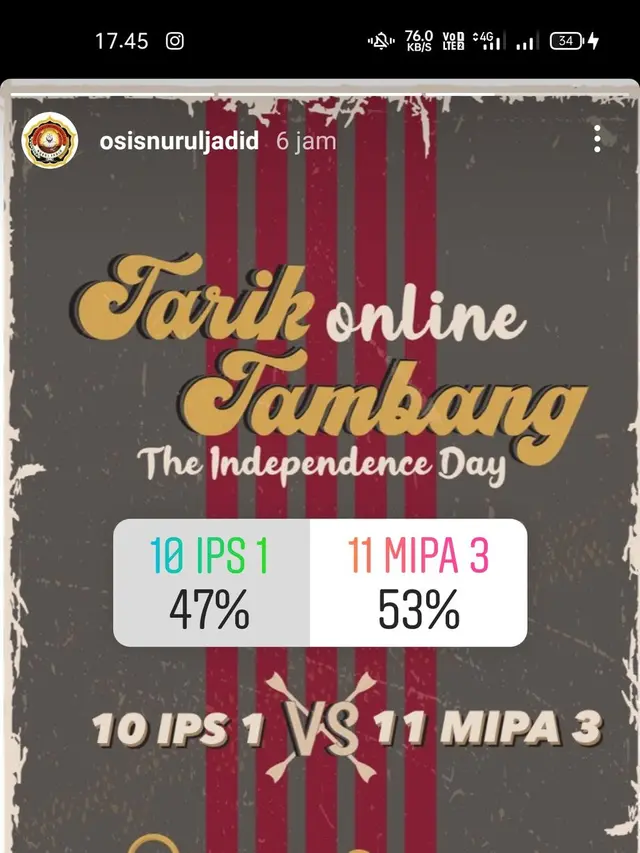 6 Potret Kocak Lomba Tarik Tambang 17-an Via Online Ini Kreatif Banget