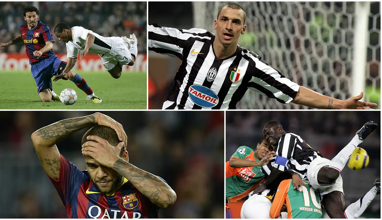 Berikut ini lima pemain top yang pernah membela Barcelona dan Juventus. (AFP)
