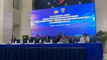 Bareskrim Polri menetapkan HB selaku mantan pelatih Pelatnas Federasi Panjat Tebing Indonesia (FPTI) sebagai tersangka kasus dugaan tindak pidana kekerasan seksual. (Foto: Liputan6.com/Rifqy Alief).