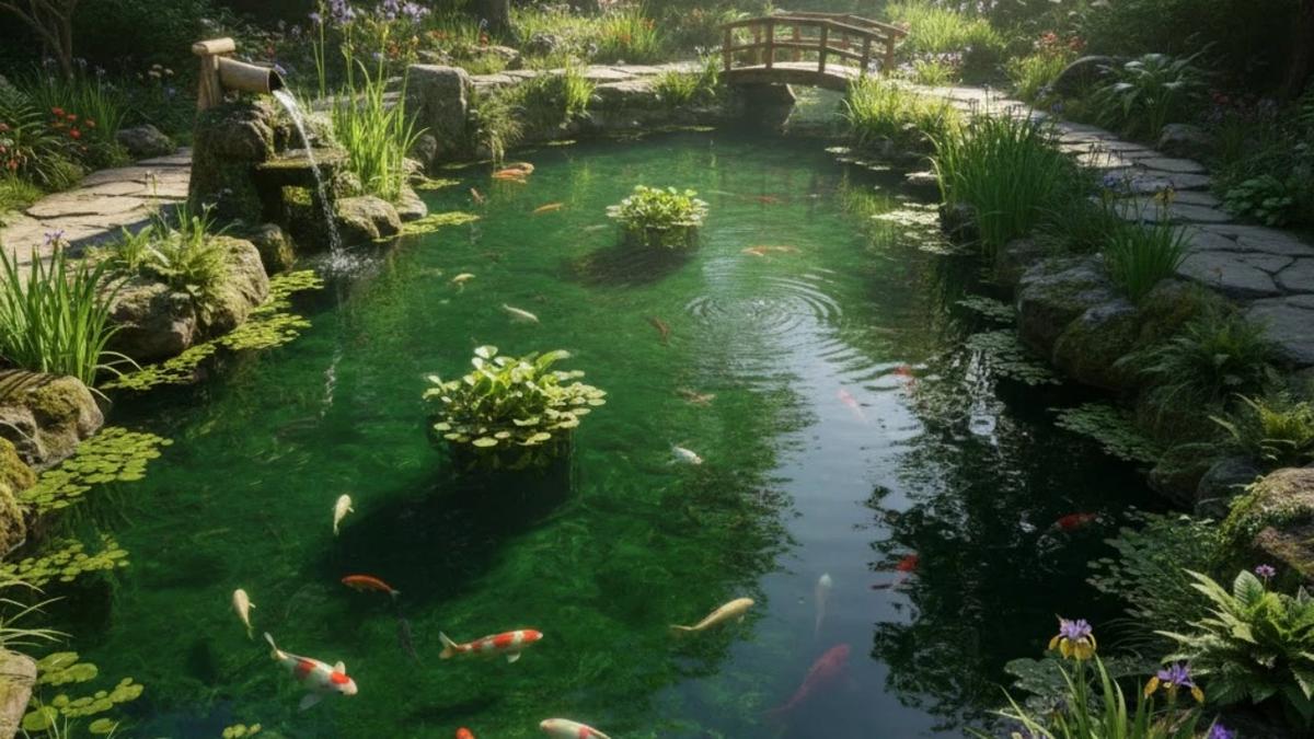 Ilustrasi Kolam Ikan