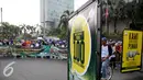 Suasana memperingati Hari Badak Sedunia di Bundaran HI, Jakarta, Minggu (27/9/2015). Kampanye dilakukan untuk penyadartahuan dan penyelematan Badak Sumatera dan Badak Jawa yang populasinya tiap tahun makin berkurang. (Liputan6.com/Faizal Fanani)