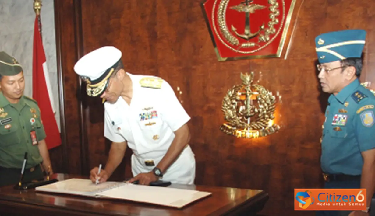 Citizen6, Jakarta: Kunjungan Admiral Haney dimaksudkan untuk silaturahmi dan perkenalan diri sebagai pejabat Panglima Armada Pasifik Amerika Serikat yang baru. (Pengirim: Badarudin Bakri).